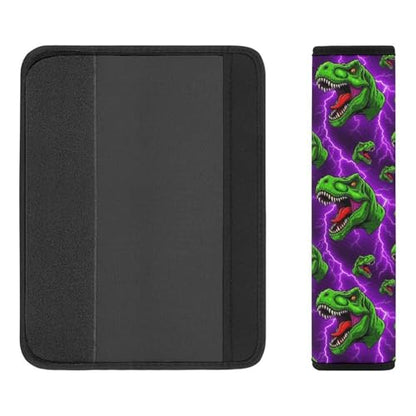 2 Pack Universal Fit Seat Belt Cover for Child, Stroller Pushchair High Chair, T Rex Jurassic Dinosaurs Automotive Seat Belt Protector, Pressure Relief - color: Pattern 1214