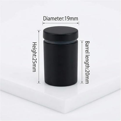 Lantee 20pcs Black Sign Standoff Screws, Stainless Steel Wall Mount Standoff Holders, Heavy Duty for 1/2" Thick Acrylic/Glass 3/4" x 1"(19x25mm) - color: Black, size: 3/4" x 1" / 19 x 25mm