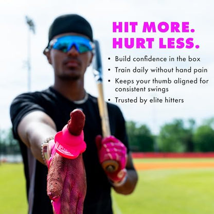 Baseball Thumb Guard, Batters Batting Grip, Finger Guard, Accessory, Batting Protection, Reduce Bat Sting, Hitter, Tool, Bat, Hitting Accessory - color: White