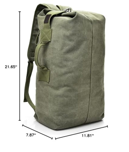 Large Capacity Travel Climbing Bag Tactical Military Duffel Bag Top Load Double Strap Canvas Backpack - color: Od