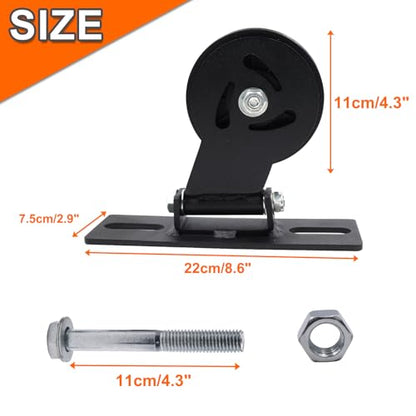 Cable Pulley System for Squat Racks – Fits 5/8" with Extended Slot Design, Heavy-Duty 180° Swivel Pulley for Smooth Gliding and Full-Body Workouts in Home Gyms