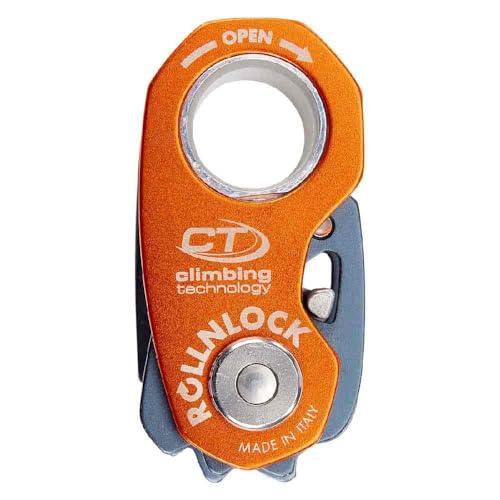 Climbing Technology RollNlock-Anthracite/Orange Safety Accessory, Adults Unisex, Multicoloured (Multicoloured), One Size | climbing-ascenders