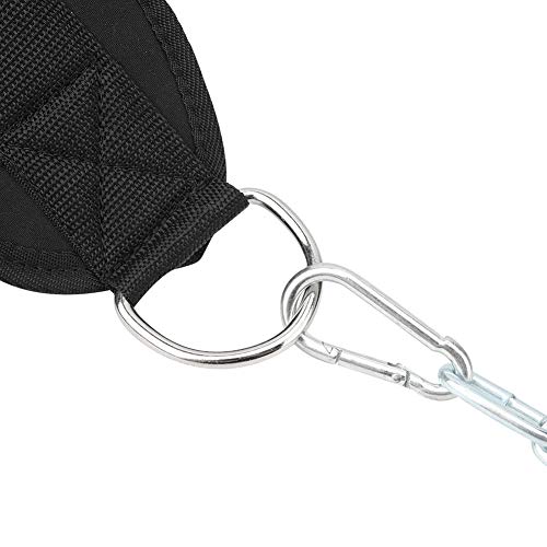 Weighted Dip Belt with Steel Chain for Pull Ups and Dips, Adjustable Polyester Weight Belt, 36.2in Wrap