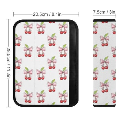 1 Pair Universal Soft and Comfortable Car Seat Belt Pad for Girls and Boys, Most Cars, Cute Cherry Pink Bow Harness Pads Strap, Neck and Shoulder Support - color: Pattern 305
