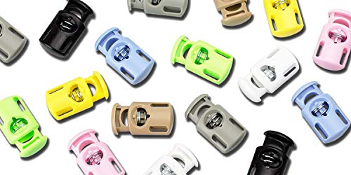DYZD Plastic Cord Locks End Spring Stop Toggle Stoppers Multi-Colour (10PCS, Green) - color: Green