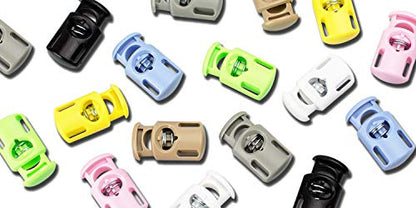 DYZD Plastic Cord Locks End Spring Stop Toggle Stoppers Multi-Colour (10PCS, Green) - color: Green