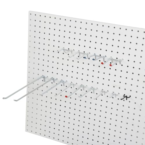 Bamboo's Grocery LoKii 45 Pack 4 Inch Silver Pegboard Hooks, 1/4" Heavy Duty Peg Board Shelving Hooks Organizer Accessories, Peg Board Tool Hangers - size: 4 Inch 45 Pack