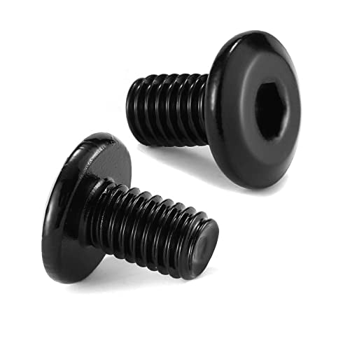 M6 x 10mm 20Pcs Flat Head Hex Socket Cap Screws Bolts, 304 Stainless Steel 18-8, Full Thread, Black Oxide by SG TZH (with Hex Spanner) - size: M6 x 10mm