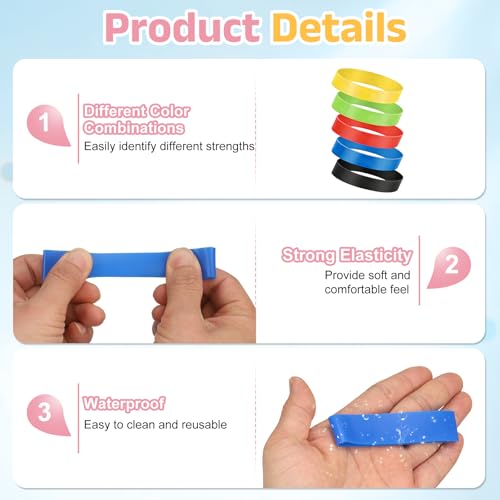 Finger Resistance Bands, Level Finger Grip Strengthener Grip Forearm Thumb Exerciser - color: Colorful