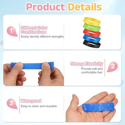 Finger Resistance Bands, Level Finger Grip Strengthener Grip Forearm Thumb Exerciser - color: Colorful