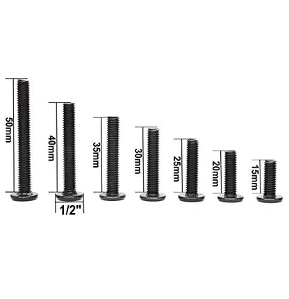 10-Pack M6 x 40mm Black Socket Cap Screws Barrel Nuts Kit for Crib Furniture Bed - size: M6 x 40mm (10 pcs)