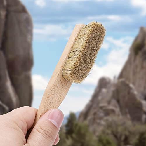 Premium Rock Climbing Brush with Thick Ultra Durable Boar's Hair Bristles, Bouldering Brush with Strong Handle, Uni-Sex Boulder Brushes as Rock Climbing Gift (CJ-CB2010A + CJ-CB2045B)