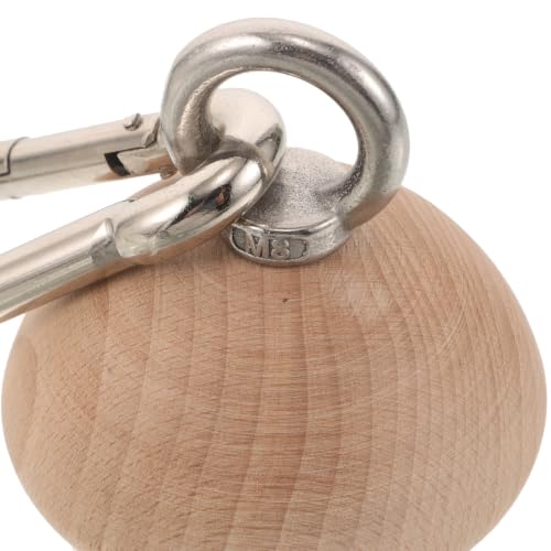 Wooden Grip Strength Hemisphere Ball Hand Exerciser for Climbing Finger Training Tool with Slip Resistant Surface and Ergonomic Design, Improves Forearm Strength for Outdoors