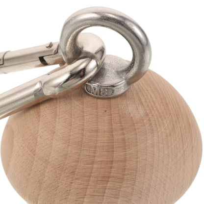 Wooden Half Sphere Grip Strengthener for Climbing and Forearm Training, Ergonomic Natural Wood Texture with Slip Resistant Surface, for Home and Office Muscle Coordination