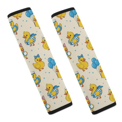 2 Pack Cute Rubber Duck Funny Seat Belt Cover Universal Fit Seat Belt Cushion for Kids, Stroller Pushchair High Chair, Neck and Shoulder Support - color: Pattern 746