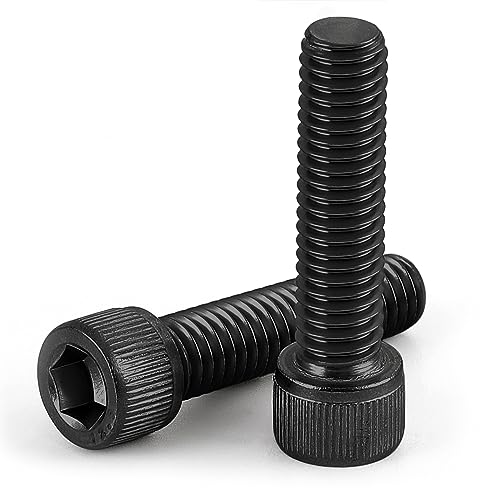 M6 x 20mm (8mm to 100mm Available) Socket Head Cap Screws Bolts, Grade 12.9 Alloy Steel Black Oxide, Allen Socket Drive, Machine Thread, 25 PCS - size: M6 x 20mm