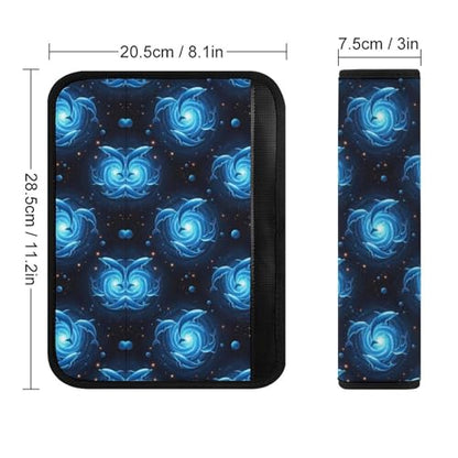 2 Pack Outer Space Swirl Ocean Marine Blue Galaxy Dolphin Seat Belt Shoulder Pad Universal Soft and Comfortable Shoulder Protector for Kids, Most Cars, Pressure Relief - color: Pattern 995