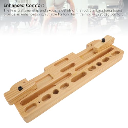 Climbing Training Board, Exercise Fingers Strength Solid Compact Wood Climbing Finger Board for Home Gym Outdoor