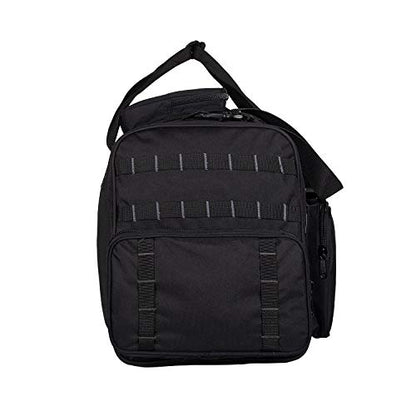 K-Cliffs Tactical Range Duffel Heavy Duty Large Gear Duffle Durable Quality Travel Sports Gym Equipment Bag Military Molle with Lockable Zippers with US Flag Patch 33 Inch Black - size: 33 Inch Black