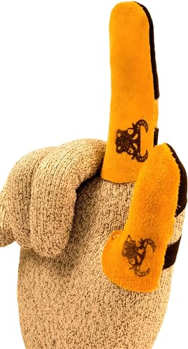 G & F Products 8126S Cowhide Leather Thumb Guard, Thumb Protection, Small, Finger Guard Sold Separately, yellow - size: Small, style: Thumb Guard