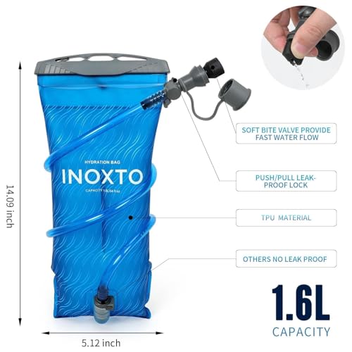 INOXTO Running Hydration Vest Backpack,Lightweight Insulated Pack with 1.5L Water Bladder Bag Daypack for Trail Hiking Running Cycling Race Marathon for Women Men - color: Fruit green