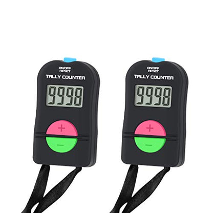 Pack of 2 Pieces, Digital Hand Tally Counter Small Golf Sports Counter, Electronic Add/Subtract Manual Clicker
