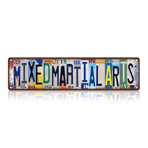 Vintage Sport Street Sign Mixed Martial Arts Wall Decor Metal Tin Signs | for Bar Home Bedroom Garage - color: St-K-03