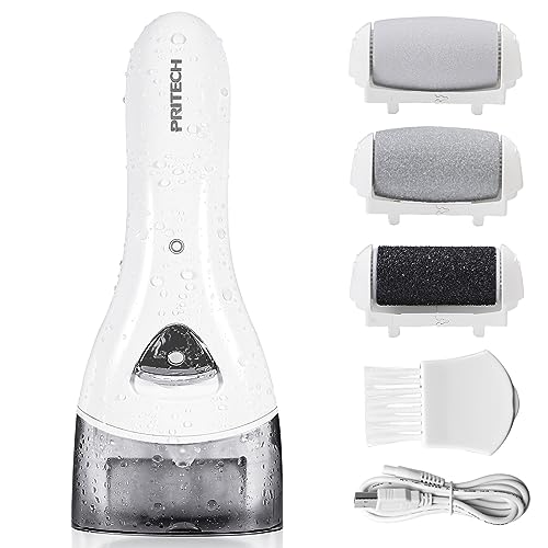 Electric Feet Callus Removers Rechargeable,Portable Electronic Foot File Pedicure Tools, Electric Callus Remover Kit,Professional Pedi Feet Care Perfect for Dead,Hard Cracked Dry Skin - color: 001-white