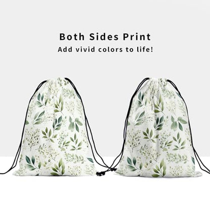 Gymnastics Grip Bag for Gymnasts Gymnastic Drawstring Bag Gym Athlete Bag - color: Green Botanical Leaves, size: 9.25" x 12" (Pack of 1)