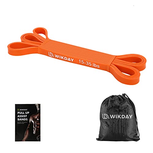 WIKDAY Resistance Bands for Working Out, Exercise Bands, Workout Bands, Pull Up Assistance Bands for Body Stretching Training Physical Therapy Muscle Training for Men & Women - color: 03 Orange, size: 15-35 lbs