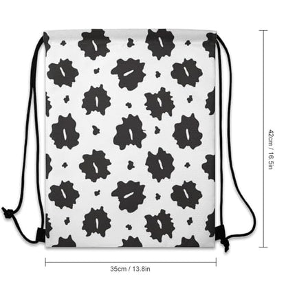 Beam Backpack Drawstring Sack Large Capacity for Soccer Basketball Sports Workout Equipment Travel, Cow Spot Bags - color: Picture (24)