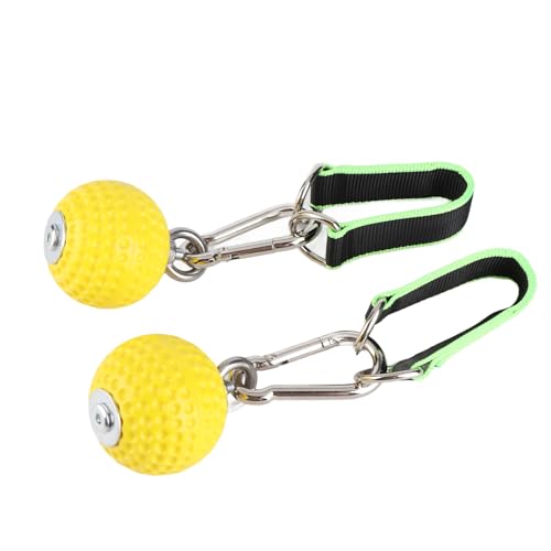 Rock Climbing Grip Balls, 2.8 Inch Solid Plastic Anti Skid Design with Stainless Steel Hooks and Nylon Webbing, for Grip Strength Training and Pull Ups