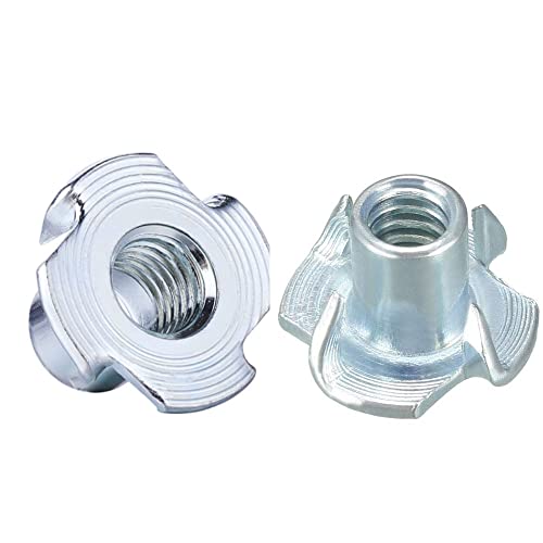 T Nuts 1/4"-20,5/16"-18, 3/8"-16(150 Pack), 4-Pronged tee Nuts for Wood Furniture, Rock Climbing Holds, Cabinetry (T-Nuts Kit) - size: T-Nuts Kit