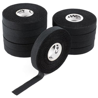 Cannon Sports 10 Pack Athletic Finger Tape - 0.5 Inch x 45 Feet Each Roll - Extra Strong Adhesive for Rock Climbing, Jiu-Jitsu, Wrestling, Martial Arts, Weight Training, Volleyball (Black, 10 Pack) - color: Black