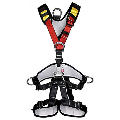 Climbing Seat Belt, Large Size Safety Belt Climbing Gear for Tree Climbing, Fire Rescue, Rappelling - color: Black1