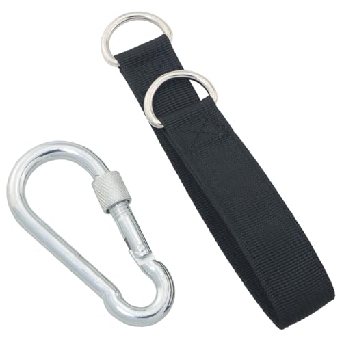 Single Bar Connecting Strap 23cm with Hooks Heavy Duty Multi Functional Extension Belt Indoor Outdoor Swing Accessories Sandbag Rack Home Fitness Training Weight Bag Hanger