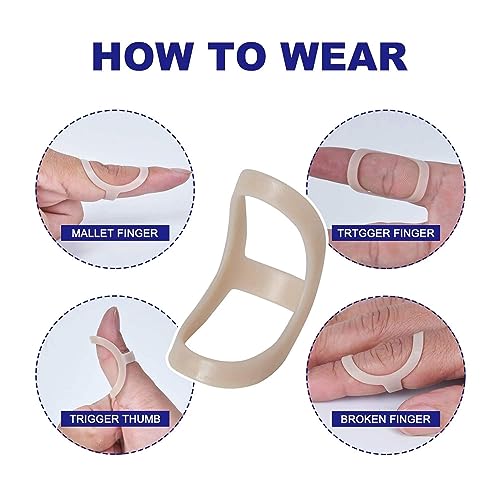 Soft Home 3 Pack Oval Finger Splints Waterproof Finger Splint for Arthritis, Trigger Finger,Mallet Fingers - Trigger Finger splints For Thumb, Index, Middle, Pinky or Ring Finger - size: 5,5,5