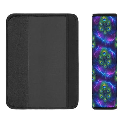 2 Pack Peacock Galaxy Purple Blue Car Seat Straps Shoulder Pads Universal Soft and Comfortable Seat Belt Cushion for Adults and Children, Stroller Pushchair High Chair - color: Pattern 353