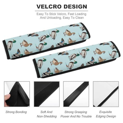 2 Pack Breathable Car Seat Straps Shoulder Pads for Adults and Children, All Vehicles, Cute Mallard Duck Harness Pads Strap, Pressure Relief - color: Pattern 1028