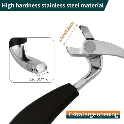 Heavy Duty Toe Nail Clippers for Men Stainless Steel Nail Cutter & File | Toenail Clippers Stainless Steel Wide Jaws Opening Ergonomic Non-Slip Long Handle Nail Clippers for Adults Seniors（Silver） - color: 2pcs-silver