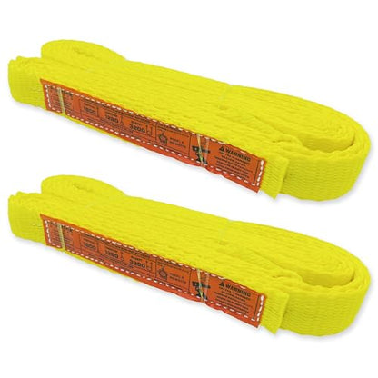 1-Ply Lifting Sling Straps 1”x 12ft - 1650lbs Vertical Capacity Heavy Duty Flat Eye Lift Sling, for Rigging Moving Towing Hoisting -2Pack - Kodiak Straps - color: 2 PACK, size: 1inch x 12ft