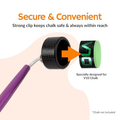 Aluminum Circle Pool Chalk Holder - Use with TAOM Pyro or TAOM V10 Chalk - Slip-in Pocket Pool Cue Chalk Holder - Cover Billiard Supplies - Snooker Accessory Chalk - color: Purple