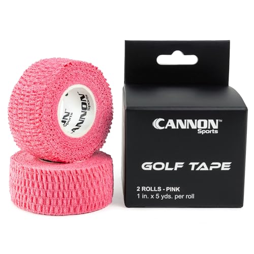 Cannon Sports 2 Pack Golfers Tape for Fingers and Hands | 1” x 5 Yards All Weather Blister Protection Non-Sticky Tape (Pink, 2 Pack) - color: Pink