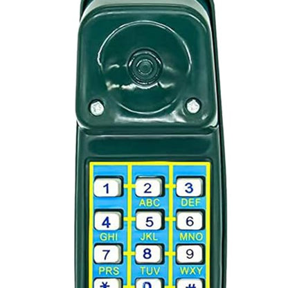 Pretend Phone Toy Pirate Wheel Game Playground Telephone Accessory for Children with Interactive Keys Quality Material Suitable for Swing Set Treehous, Green - color: Green