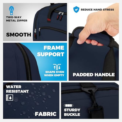 Uarition Mens Gym Bag, 55L Large Sports Duffle Bags, Workout Bags Lightweight, Navy Blue | For Travel, Carry On Weekender - color: Navy Blue