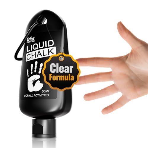 Clear Liquid Chalk 60 ml, Low-Residue Grip for Gym & Climbing | Low-Residue, Quick-Dry Grip for Lifting, Climbing, Pickleball, Shooting Sports & Training - style: 1 Pack