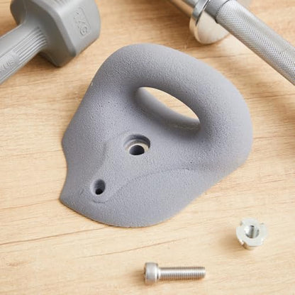 Lewtemi Large Rock Wall Climbing Holds Climbing Wall Grips with Screw-On Ring Jug and Mounting Hardware for Beginner Rock Climbers Indoor & Outdoor Training Grip(1 Pcs)