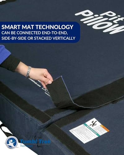 Tumbl Trak Pit Pillow Soft Mat w/Denim Cover - style: 6FT x 8FT x 12IN