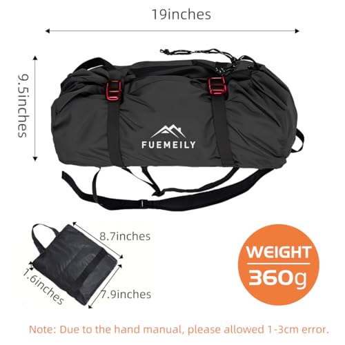 Rock Climbing Rope Bag, Large Capacity Folding Rope Storage Backpack with Ground Sheet, Adjustable Straps Outdoor Climbing Gears Black - color: 2-black