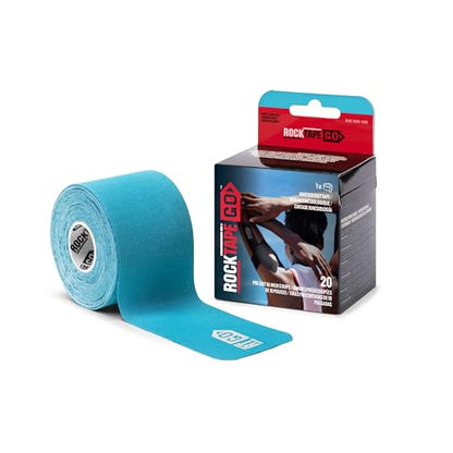 RockTape Go Gentle Adhesive Pre-Cut Kinesiology Tape (Blue) - color: Blue, style: GENTLE